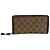 Bamboo Gucci Cartera larga con cremallera en jacquard de bambú GG Ebony Gippy Wallet Castaño - vista 2