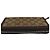 Bamboo Gucci Cartera larga con cremallera en jacquard de bambú GG Ebony Gippy Wallet Castaño - vista 7