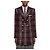 Thom Browne Chaqueta de cuadros oversize para mujer reacondicionada de doble botonadura Roja