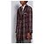 Thom Browne Chaqueta de cuadros oversize para mujer reacondicionada de doble botonadura Roja - vista 2