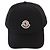 Moncler Cappellino in gabardine di cotone con patch con logo Nero
