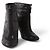 Chanel Botines de tacón con cremallera en piel acolchada Negro
