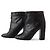 Chanel Botines de tacón con cremallera en piel acolchada Negro - vista 5