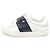 Valentino Sneakers da donna in pelle di vitello White Marine Navy con lacci nascosti - vista 3