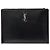 Saint Laurent Clutch in pelle monogramma total black Nero