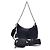 Prada Borsa Hobo in tessuto Re-Nylon con tracolla a catena Nero - vista 3