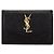Saint Laurent Tarjetero de monedas chapado en oro negro