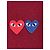 Comme Des Garcons Burgunderfarbener V-Ausschnitt Strickpullover für Herren mit Doppelpatch Rot - Ansicht 3