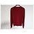 Comme Des Garcons Burgunderfarbener V-Ausschnitt Strickpullover für Herren mit Doppelpatch Rot - Ansicht 6