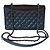 Borsa a tracolla Chanel Lambskin Two-Tone Chain Series Nero
