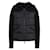 Moncler Gesteppter Wollstrickjacke mit Reißverschluss Schwarz