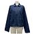 Céline Denim-Hemd mit Viertelreißverschluss, Waschung Dark Ocean Wash