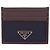 Prada Speedlock Re-Nylon Leather Card Holder
