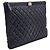 Chanel Pochette Large Boy en Métal Or Champagne Black Caviar Noir - vue 4