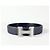 Hermès Reversible Leather Belt with Buckle Black Navy Silver Matte Blue - view 6