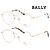 Bally Montura de Gafas de Lujo Cuadrada de Metal Ligera Oversized Gafas Diarias Multicolor