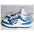 Prada Downtown Leder-Sneaker Blau - Ansicht 3