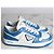 Prada Downtown Leder-Sneaker Blau - Ansicht 4