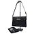 Saint Laurent Borsa a tracolla Manhattan in pelle lucida con stampa coccodrillo Argento