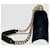 Prada Borsa a Spalla Saffiano Triangle Logo Chain Nero - vista 3