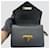 Prada Borsa a Spalla Saffiano Triangle Logo Chain Nero - vista 6