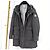 Giacca imbottita lunga con cappuccio Moncler Gamma Blue Grigio Marrone - vista 3