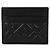 Fendi Tarjetero plano de piel napa negra Negro