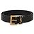Saint Laurent Cinturón Cassandra con hebilla cuadrada Negro