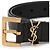 Saint Laurent Cinturón Cassandra con hebilla cuadrada Negro - vista 8
