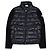 Moncler Gesteppter Wollstrickjacke mit Reißverschluss Blau