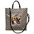 Gucci Borsa Tote Crossbody GG Supreme Tiger Marrone