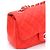Chanel Mini Borsa a Spalla e Borsa Crossbody New Classic Flap CC in Agnello con Catena Argentata Rosso - vista 12