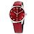 Gucci Reloj de cuero para mujer con esfera de perlas Rojo Roja