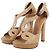 Bottega Veneta Beige Leather Strap Open Toe Heel Size Brown