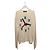 Louis Vuitton Strickpullover mit Intarsia-Uhr-Motiv, Farbe Elfenbein Weiß