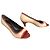 Karine Arabian Teddy Leder-Pumps Braun Rot Beige