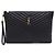 Saint Laurent Clutch porta documenti in matelassé monogramma nero