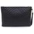 Saint Laurent Clutch porta documenti in matelassé monogramma nero - vista 3