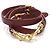 Miu Miu Borsa a tracolla Vitello Caribou color oro Rosso - vista 7