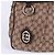 Gucci Borsa a tracolla con zip in jacquard motivo GG Marrone - vista 2