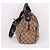 Gucci Borsa a tracolla con zip in jacquard motivo GG Marrone - vista 5