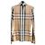 Burberry Check Jersey Rollkragen-Langarm-T-Shirt Braun