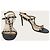 Valentino Schwarze Rockstud Metallic-Sandalen mit Absatz - Ansicht 4