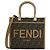 Fendi Piccola borsa tote in tessuto Sunshine Marrone - vista 2
