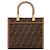Fendi Piccola borsa tote in tessuto Sunshine Marrone - vista 4