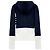 Thom Browne Moletom com capuz e zíper com listras diagonais contrastantes para mulher Azul - vista 2