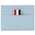 Thom Browne Pebble Grain Leather Card Holder Blue