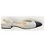 Chanel Décolleté slingback bicolore argento con tacco basso piatto - vista 2