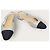Chanel Décolleté slingback bicolore argento con tacco basso piatto - vista 4