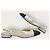 Chanel Décolleté slingback bicolore argento con tacco basso piatto - vista 5
